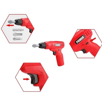 Ready! Set! Play! Link Kids Power Tool Mini Toy Drill Set With 3 Interchangeable Drill Bits - Image 3