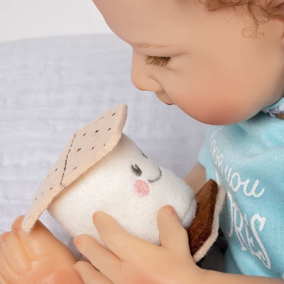 Paradise Galleries Reborn Baby Doll I Love You S-Mores 20 Inch Baby Doll - Brown Hair/Blue Gray Eyes - Image 8