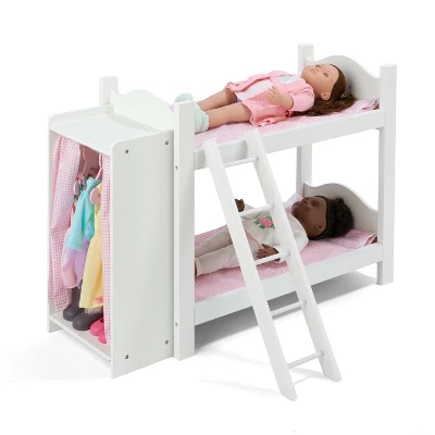 Badger Basket Doll Bunk Beds With Ladder And Storage Armoire - Image 4