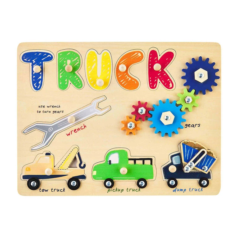 Mud Pie Truck Busy Board Wood Puzzle For Kids