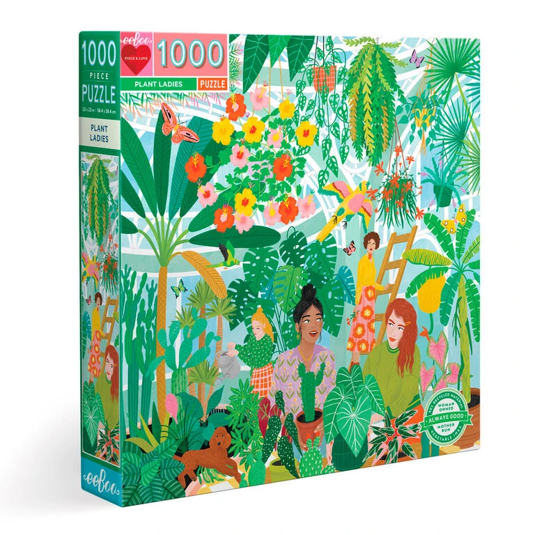 Eeboo Plant Ladies 1000-Piece Square Jigsaw Puzzle